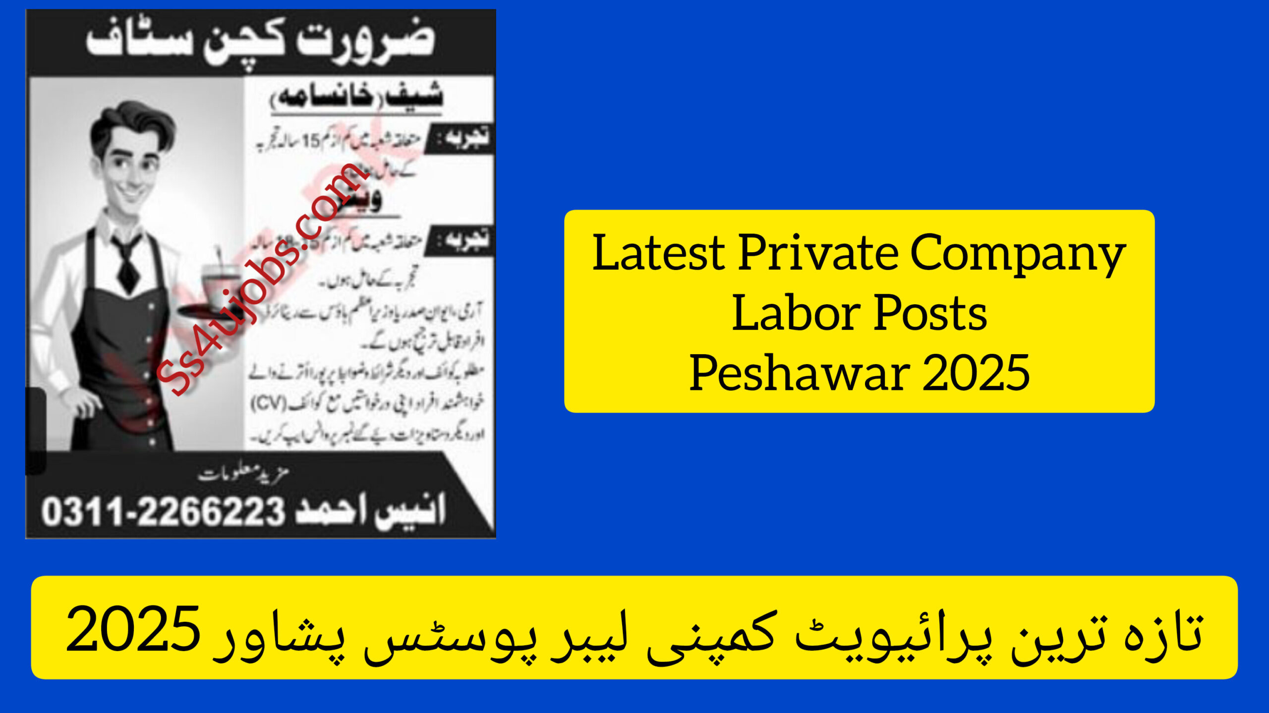 Latest Private Company Labor Posts Peshawar 2025