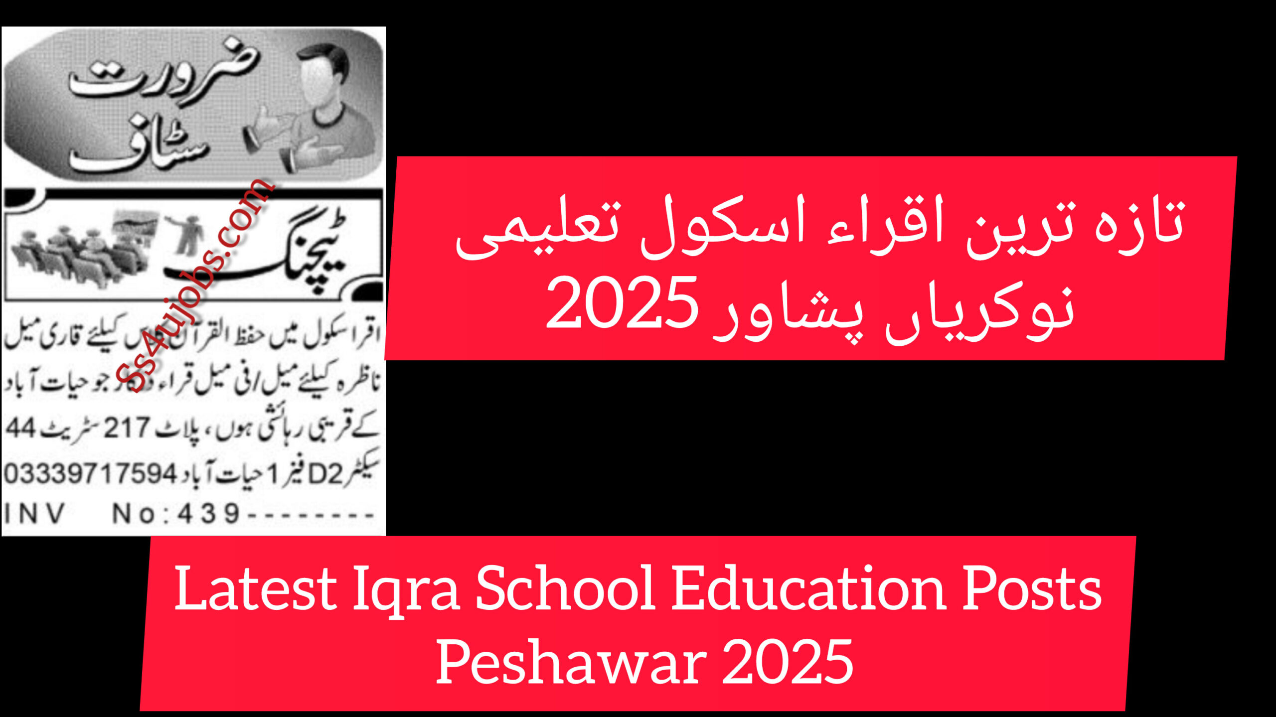 Latest Iqra School Education Posts Peshawar 2025